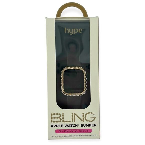 Hype Rhinestone Bling Apple Watch Bumper, Fits 40mm Band, Gen 4-6 - Picture 1 of 6